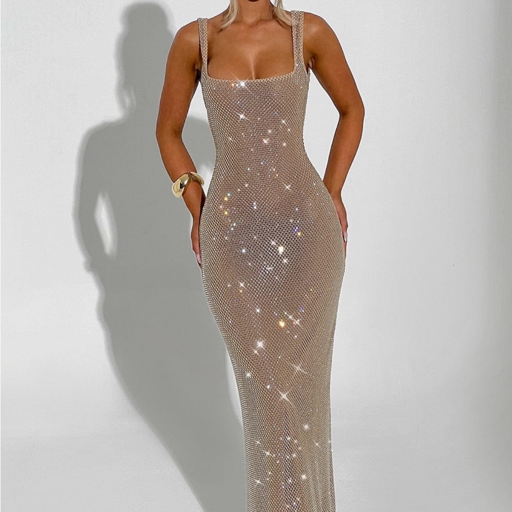 Babyboo Petra maxi dress gold